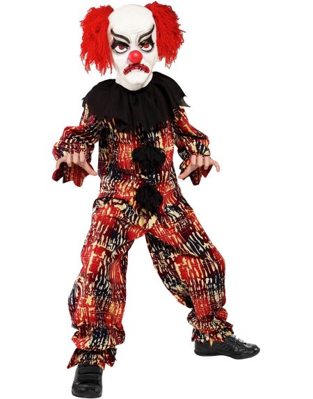 Läskig clowndräkt med Mask till Barn
